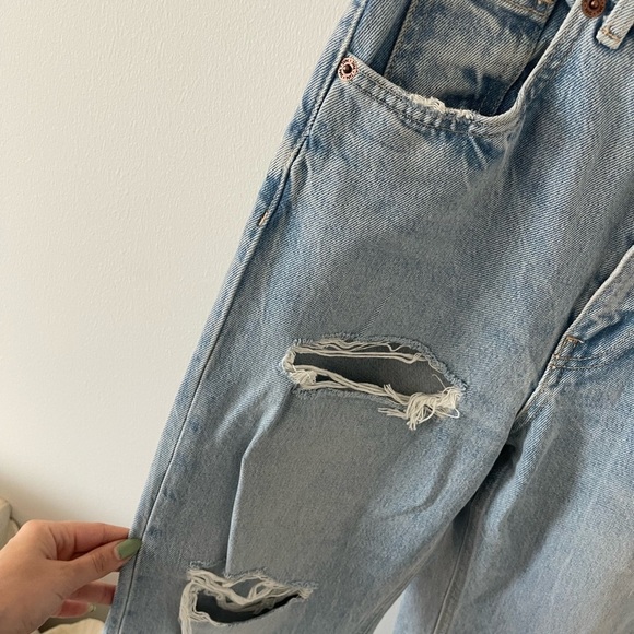 Zara High Rise Ripped Jeans - Picture 5 of 6